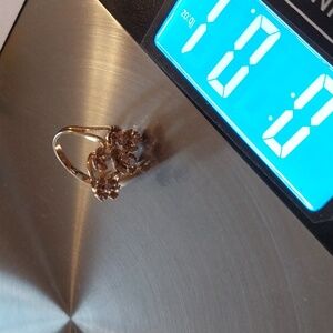 14k yellow gold and diamond ring. Jewelry will NOT be bundled